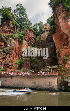 Leshan Giant Buddha, Leshan, Provinz Sichuan, China, Asien Stockfoto