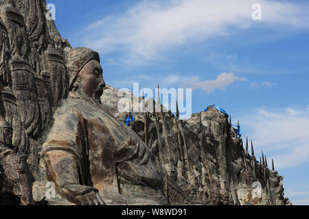 Blick auf die Website von Xanadu (Shangdu), der Hauptstadt von Kublai Khans Yuan Dynastie, in der Autonomen Region Innere Mongolei, China, 27. August 2010. Stockfoto