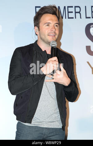 Shane Filan, ehemaliger Sänger der irischen Boygroup Westlife, spricht auf ein Signaturereignis für sein neues Album, Sie und mich, in Taipei, Taiwan, 7. Juni 2014. Stockfoto