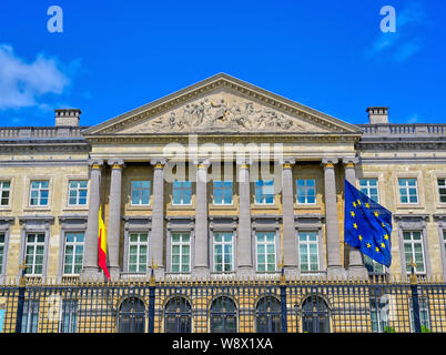 Brüssel, Belgien - April 27, 2019 - Der Palast der Nation, die Häuser das belgische Abgeordnetenhaus und den Senat in Brüssel, Belgien Stockfoto