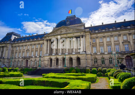 Der Königliche Palast von Brüssel ist die offizielle Palast des Königs und der Königin der Belgier in das Zentrum der Hauptstadt der Nation von Brüssel, Belgien. Stockfoto