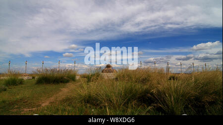 Blick auf die Website von Xanadu (Shangdu), der Hauptstadt von Kublai Khans Yuan Dynastie, in der Autonomen Region Innere Mongolei, China, 27. August 2010. Stockfoto
