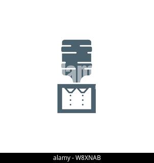 Wasserkühler ergänzende Vektor glyph Icon. Stock Vektor