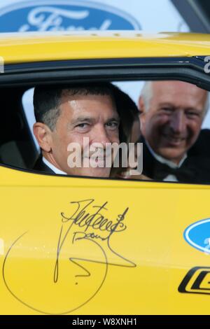 Malaga, Spanien. 11 Aug, 2019. 11. August (Malaga, Marbella) Malaga Schauspieler Antonio Banderas entlang an der Decima gala Starlite in Marbella statt, um Mittel für den Lagrimas und befürwortet die Stiftung und für Cudeca Credit: CORDON PRESSE/Alamy Leben Nachrichten heben Stockfoto