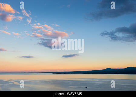 Abend auf die Landschaft des Sevan Armenien Sicht Stockfoto