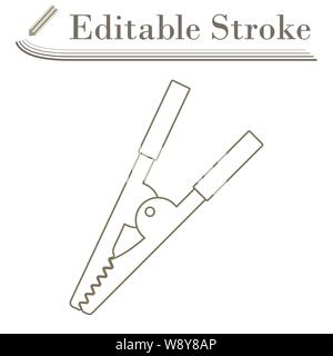 Crocodile Clip-Symbol. Editierbare Hub einfaches Design. Vector Illustration. Stock Vektor