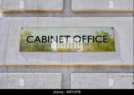 Cabinet Office anmelden, Whitehall, London. Großbritannien Stockfoto