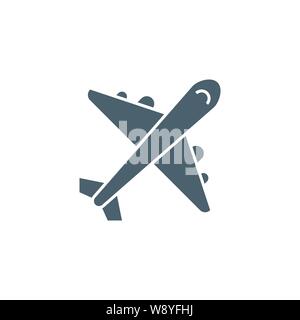 Flugzeug verwandte Vektor glyph Icon. Stock Vektor