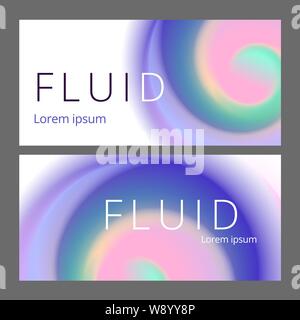 Moderne abstrakte horisontal Banner gesetzt. Cool gradient Formen Komposition. Futuristisches Design. Stock Vektor