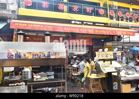 Bangkok, Thailand, 11. August 2019: Jumbo Lobster seafood restaurant in Yaowarat Chinatown von Thailand Stockfoto