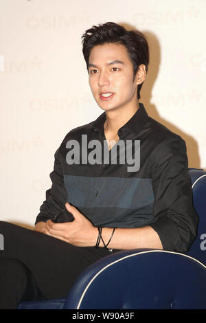 Koreanische Schauspieler Lee Min Ho besucht einen Fan Meeting in Hong Kong, China, 29. Juni 2014. Stockfoto