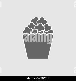Popcorn snack Vektor icon Abbildung auf weißem Hintergrund Stock Vektor