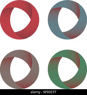 Vektor Kreis Logo Vorlage. Endlosschleife Form Zyklus kreative Symbole. Vector Illustration Stock Vektor