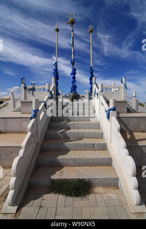 Blick auf die Website von Xanadu (Shangdu), der Hauptstadt von Kublai Khans Yuan Dynastie, in der Autonomen Region Innere Mongolei, China, 27. August 2010. Stockfoto