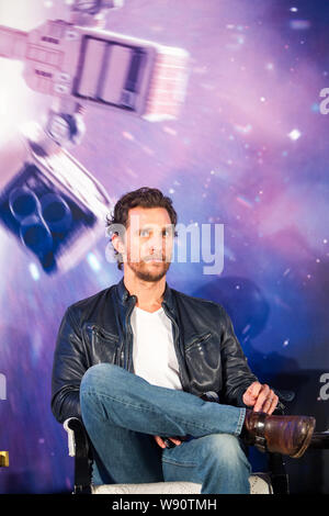 Amerikanische Schauspieler Matthew McConaughey besucht eine Pressekonferenz für die China Premiere seines neuen Films "INTERSTELLAR" in Shanghai, China, 10. November 2. Stockfoto