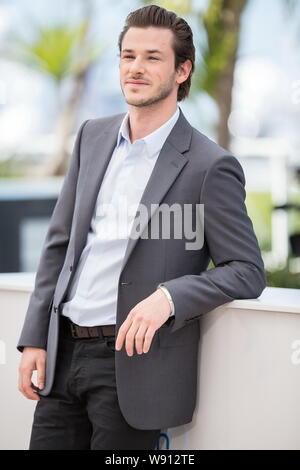 Französische Schauspieler Gaspard Ulliel stellt an einem Foto Anruf für seinen Film, Saint Laurent, während des 67. Filmfestival in Cannes Cannes, Frankreich, 17. Mai 2014. Stockfoto