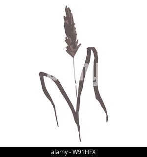 Vector Illustration der Zweig in Grautönen Stock Vektor