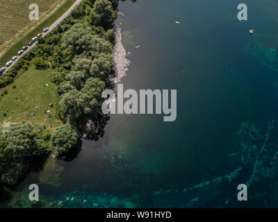 Künstlicher See von Capo d'Acqua Capestrano, L'Aquila, Abruzzen, Italien Stockfoto