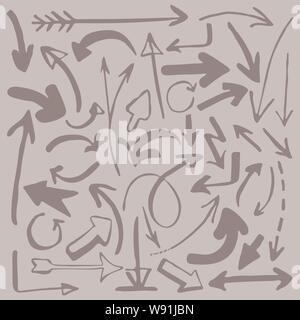 Vector Illustration. Unterschiedliche Pfeile Stock Vektor