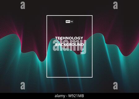 Abstrakte wellig Technologie Farbe Hintergrund template Design. Verwenden Sie für Poster, Template Design, tech Nachricht, Grafik, Druck, Design. Illustration Vektor Stock Vektor