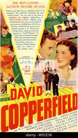 W.C. Die FELDER DES MAUREEN O'SULLIVAN FRANK LAWTON BASIL RATHBONE EDNA KANN OLIVER ROLAND JUNGE MADGE EVANS ELIZABETH ALLAN und FREDDIE BARTHOLOMEW wie David Copperfield 1935 Regisseur George Cukor Roman Charles Dickens Anpassung Hugh Walpole Produzent David O. Selznick Metro Goldwyn Mayer Stockfoto