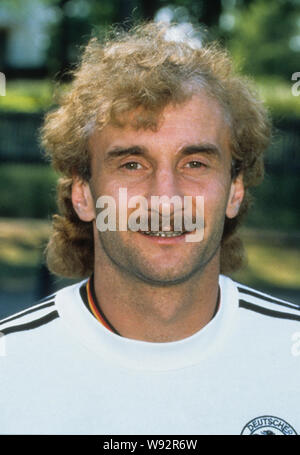 Rudi Völler Deutschen ehemaligen Fußballprofi und Manager für die deutsche Nationalmannschaft. Stockfoto