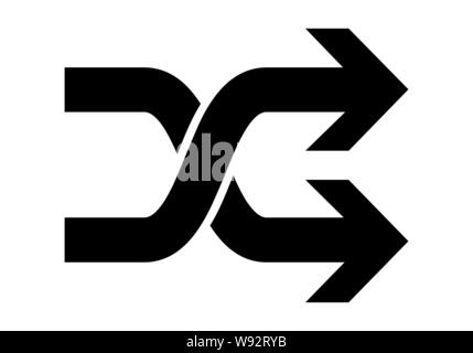 Schwarz zufällige Symbol Stock Vektor