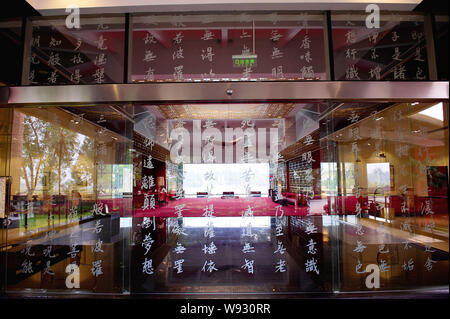 Innenansicht der Lobby des Club Med Resort in Guilin Yangshuo County, der Stadt Guilin, South China Guangxi Zhuang autonomen Region, 20. Oktober 2013. Stockfoto