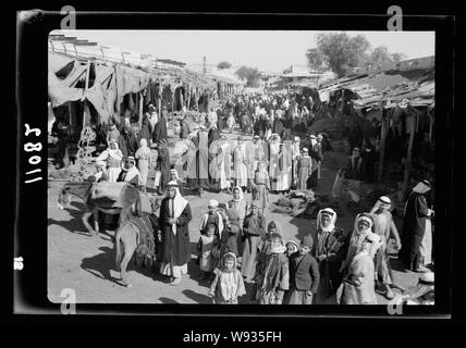 Ein tribal Mittagessen an Kavallerie post bei Tel-el-Meleiha, 20 km nördlich von Beerscheba, 18.01.1940. Beerscheba, den Marktplatz Stockfoto