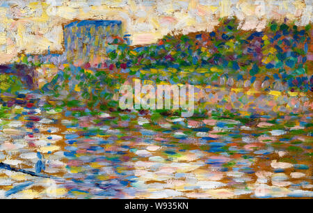 Georges Seurat, Die Seine bei Courbevoie, Landschaftsmalerei, 1883-1884 Stockfoto