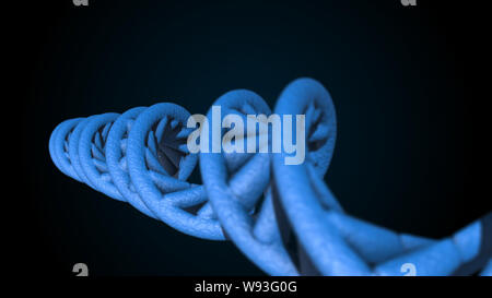 DNA. Abstrakten 3d polygoal Drahtmodell DNA-Molekül helix Spirale. Die medizinische Wissenschaft Hintergrund. Stockfoto