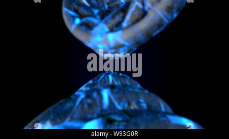 DNA. Abstrakten 3d polygoal Drahtmodell DNA-Molekül helix Spirale. Die medizinische Wissenschaft Hintergrund. Stockfoto