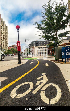 Boston Radweg auf Pflaster Stockfoto