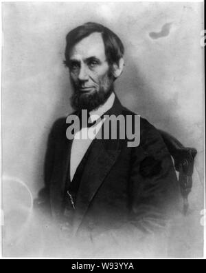 Abraham Lincoln, Brustbild, sitzend Stockfoto