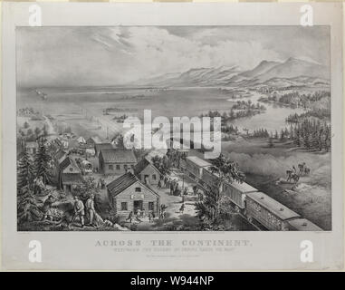 Quer über den Kontinent, westlich der Reich nimmt seinen Weg / J.M. Ives, Del. Gezeichnet von F.F. Palmer. Stockfoto