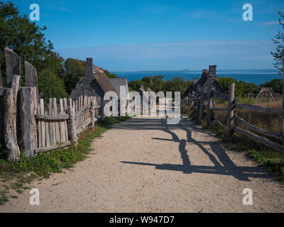 Straße an der Plimoth Plantation Stockfoto