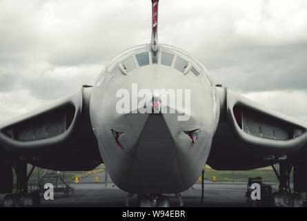 YORK, Großbritannien - 6 August 2019: Handley Page Victor K.2 Tanker auf Anzeige an Yorkshire Air Museum Stockfoto