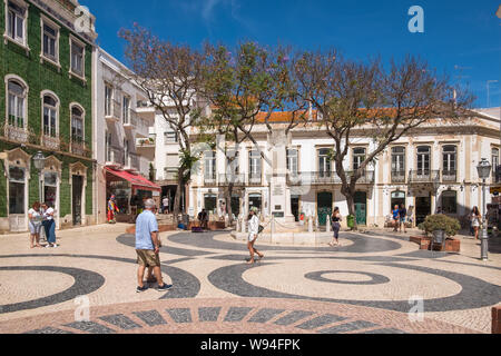 Praça Luis De Camões an der Algarve Lagos in Portugal Stockfoto