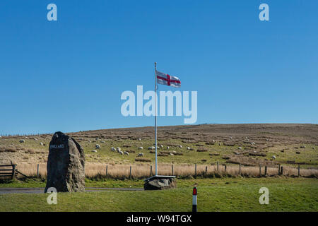 Nach England Willkommen, Anglo-Scottish Grenze, Schottland, Vereinigtes Königreich - 2019 Stockfoto