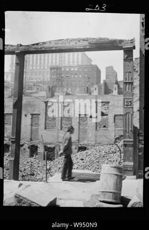 Nach dem Brand, 1906 (die Fairmount Hotel in der Ferne), Chinatown, San Francisco Stockfoto