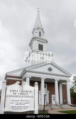 First Church of Christ Congregational in West Hartford CT Stockfoto