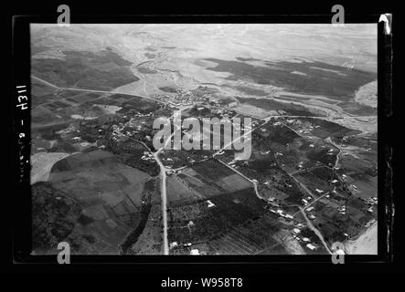 Luft Ansichten von Palästina. Air Route nach dem alten Jerusalem - Jericho Straße. Moderne Jericho. Über dem Ain Sultan Road S. suchen genommen Stockfoto