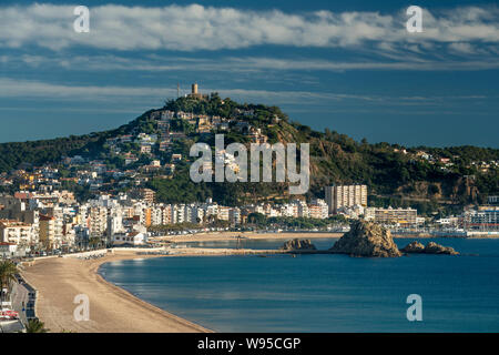 SABADELL STRAND ALTSTADT BLANES COSTA BRAVA GERONA KATALONIEN SPANIEN Stockfoto