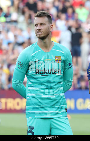 Barcelona, Spanien. 4 Aug, 2019. Neto des FC Barcelona während der Joan Gamper Trophäe 2019 Fußballspiel zwischen FC Barcelona und FC Arsenal am August 04, 2019 im Camp Nou Stadion in Barcelona, Spanien. Quelle: Manuel Blondeau/ZUMA Draht/Alamy leben Nachrichten Stockfoto