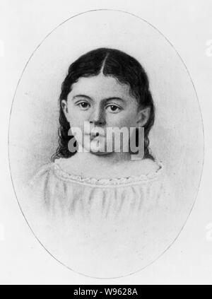 Alice (Freeman) Palmer, 1855-1902 Büste, als Kind, mit leicht nach links Stockfoto