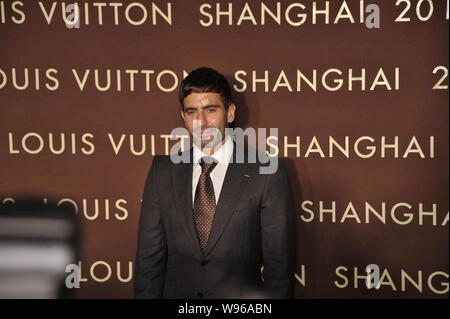 Ehemalige LV chief Fashion Designer Marc Jacobs besucht die Louis Vuitton Maison Eröffnungsfeier in Shanghai, China, 18. Juli 2012. Stockfoto