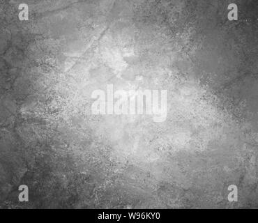 Alte Silber weißer und grauer Hintergrund mit viel Grunge und Textur, Illustration, abstrakt Melange-Optik mit grau und silber Metall Farbe und Cracke Stockfoto
