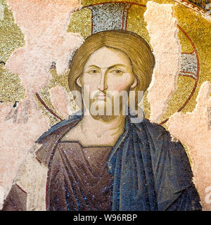 Mosaik des Christus Pantokrator in Chora-Kirche, Istanbul, 11. Oktober 2013 Stockfoto