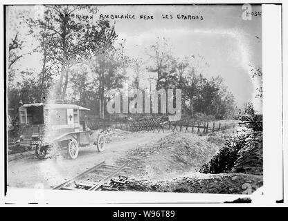 Amerikanische Krankenwagen in der Nähe von Les Eparges Stockfoto