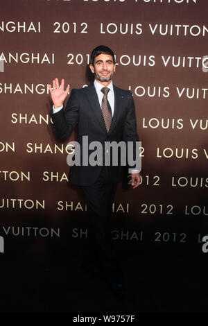 Ehemalige LV chief Fashion Designer Marc Jacobs besucht die Louis Vuitton Maison Eröffnungsfeier in Shanghai, China, 18. Juli 2012. Stockfoto